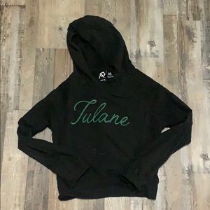 Super cute Tulane black crop hoodie from bookstore